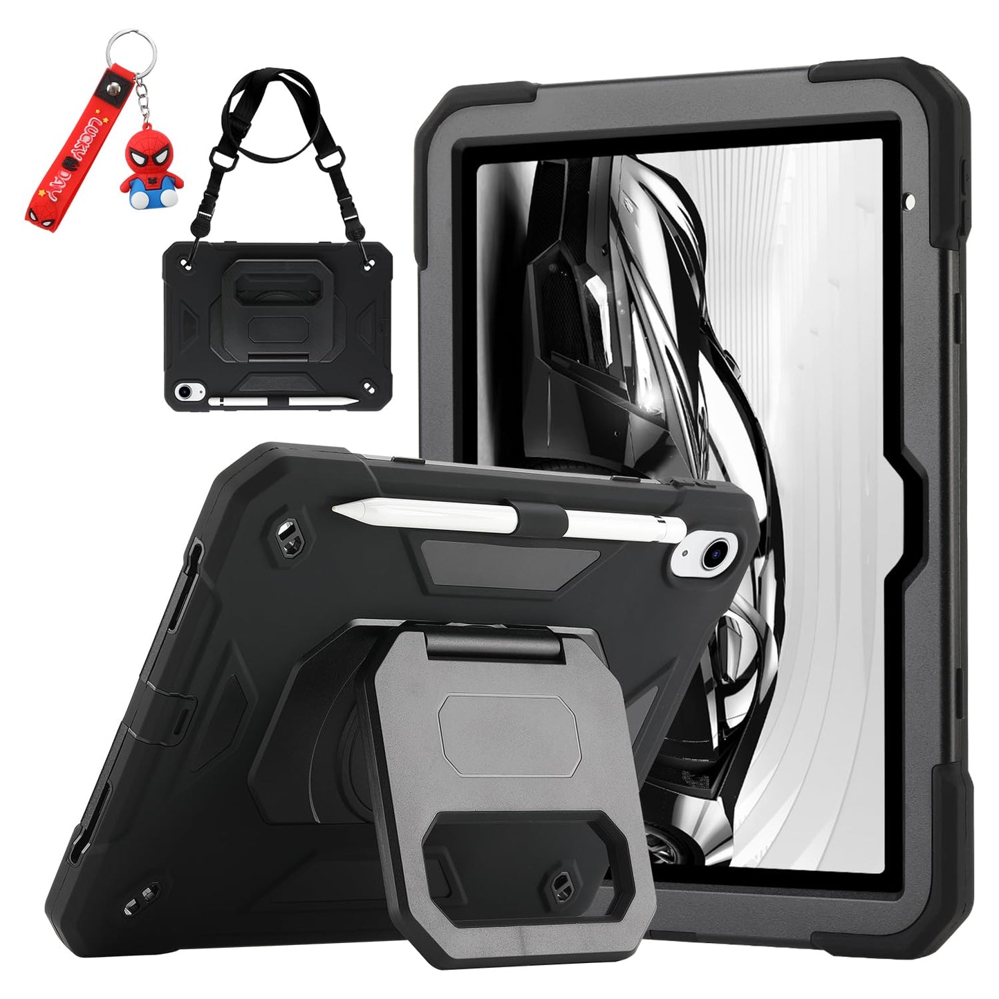 for iPad (A16) 11th Generation Case 11 Inch 2025/ iPad 10th Generation Case 10.9 Inch 2022 with 360 Rotating Grip Magic Stand,Pe