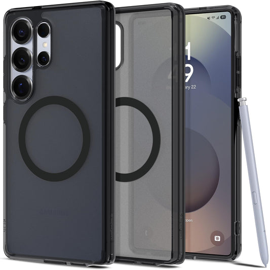 Spigen Ultra Hybrid MagFit Designed for Galaxy S25 Ultra Case [Qi2 Certified/Magnet for Galaxy] (2025) - Frost Black