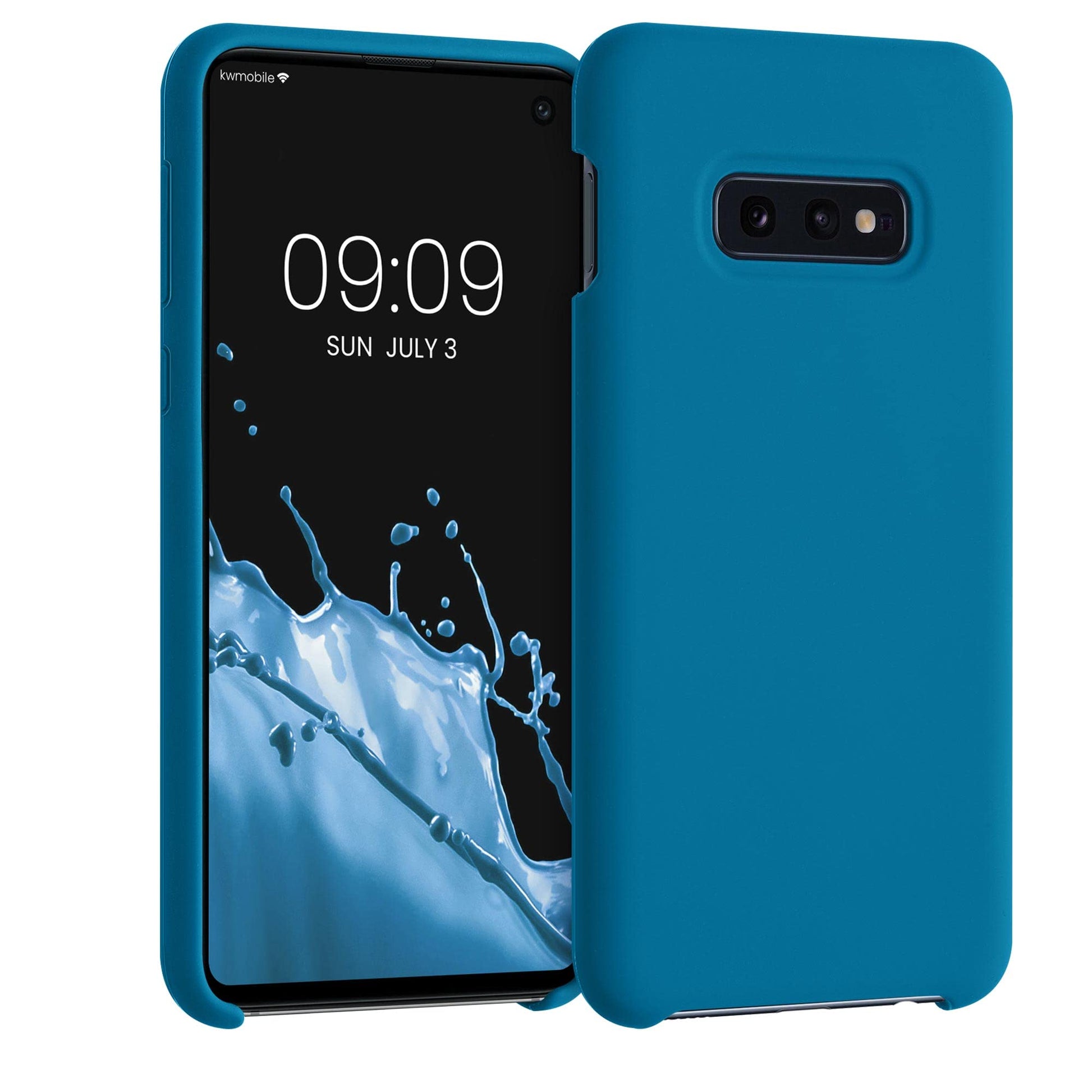 kwmobile Case Compatible with Samsung Galaxy S10e Case - TPU Silicone Phone Cover with Soft Finish - Caribbean Blue