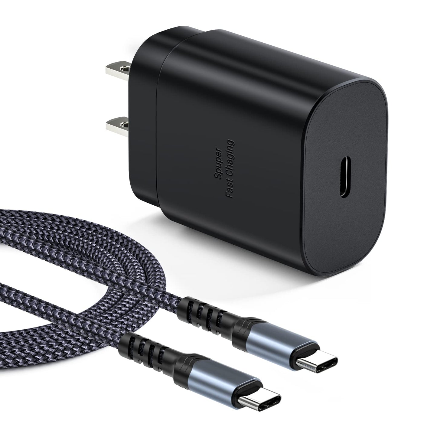 USB C Wall Charger, Excgood Super Fast Charger Type C Charging Block Compatible with Galaxy S24 S23 Ultra/S22/S21 FE 5G/S20, Not