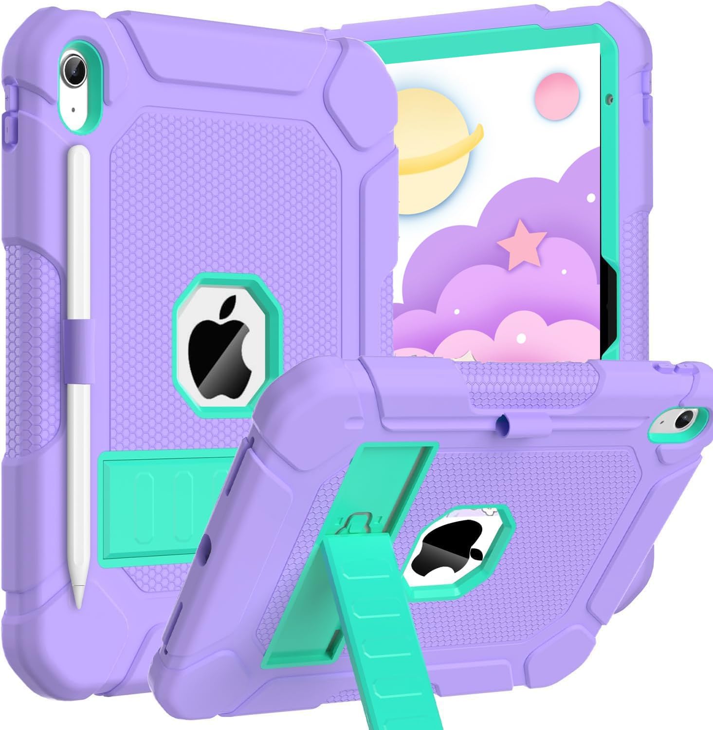BMOUO Case for iPad (A16) 11th Generation 11 Inch 2025/iPad 10th Generation 10.9 2022 - with Kickstand & Pencil Holder, Heavy Du