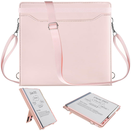 E NET-CASE Case for Remarkable 2 Paper Tablet - Business Design Protective Stand Cover with Pen Holder/Hand Strap/Carrying Shoul