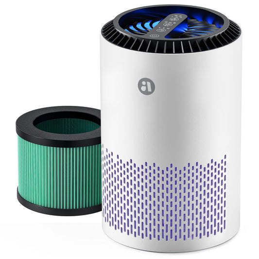 AROEVE Air Purifiers for Bedroom Home, 3 Layer Filter for Smoke Pollen Allergies Pet Dander Odor, Sleep Mode, Energy Saving, 4 S