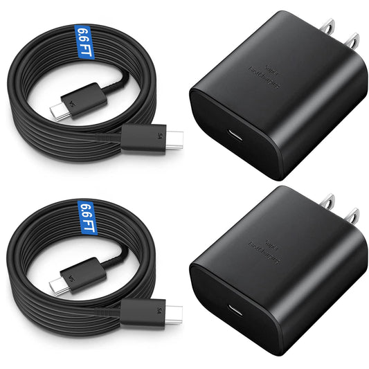 45W USB C Fast Charger, 45Watt Samsung Super Fast Charger Type C with 6.6ft Android Fast Charging Cord for Samsung Galaxy S25 Ul