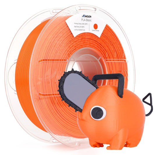 AMOLEN 3D Printer Filament - 1.75mm Orange PLA, 1KG/2.2lb, +/- 0.02mm Accuracy, Smooth & Non-Tangle, Fits Most FDM 3D Printers,
