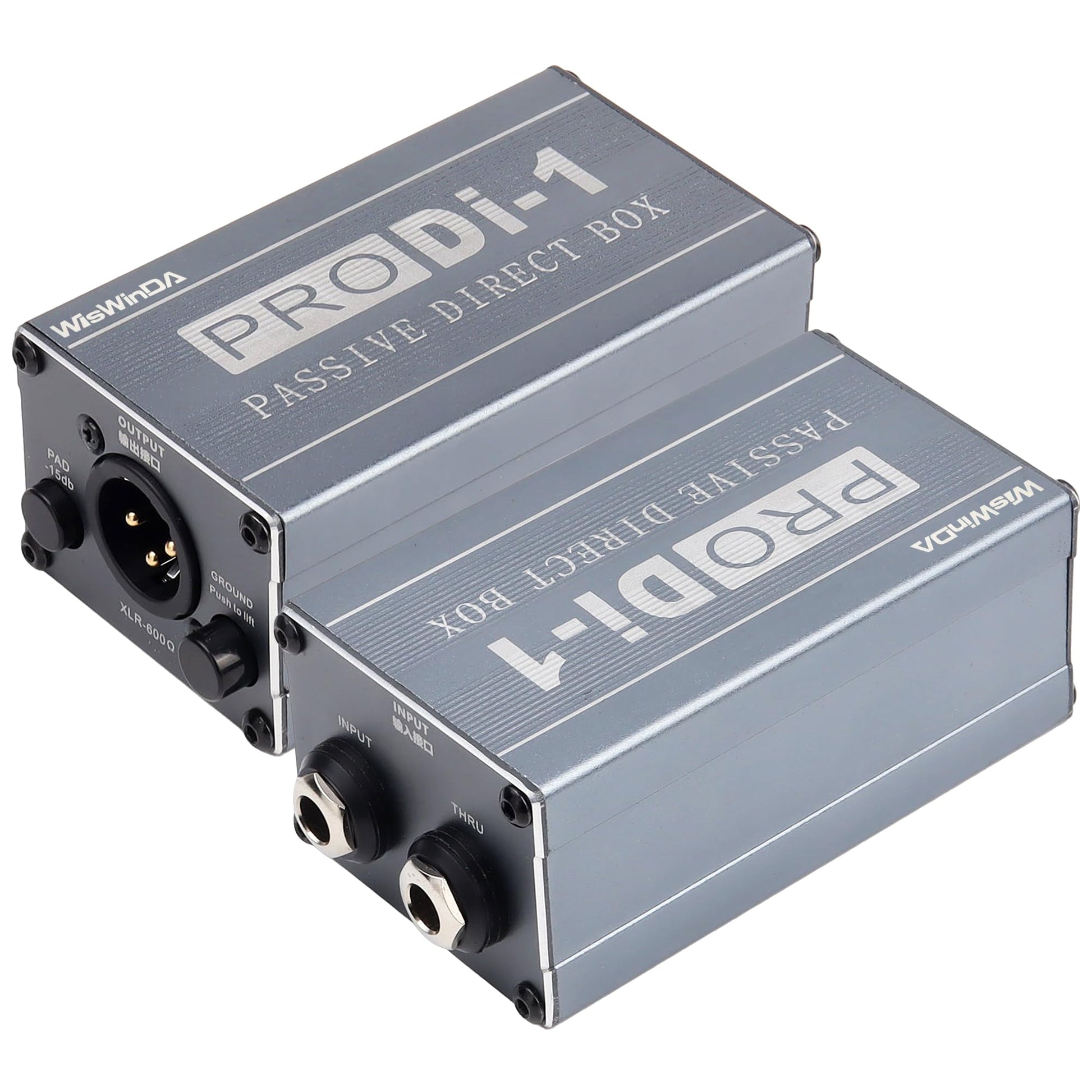 Passive Stereo Direct Box Single Channel Pro XLR Input 1/4 Output Low Distortion Free Phase Distortion for Musical Instruments (