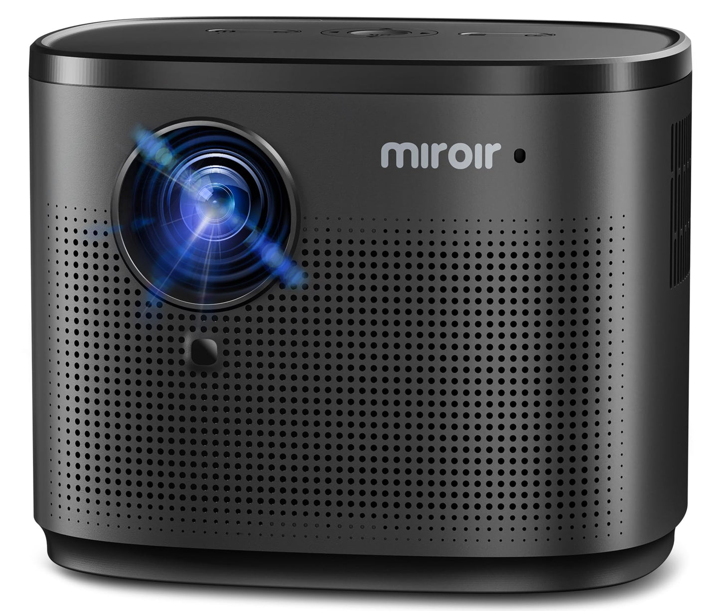 Miroir Mini Projector, Home HD Projector with Built-in Speaker, Auto Focus, Keystone Correction, Portable for Outdoor Movies, Co