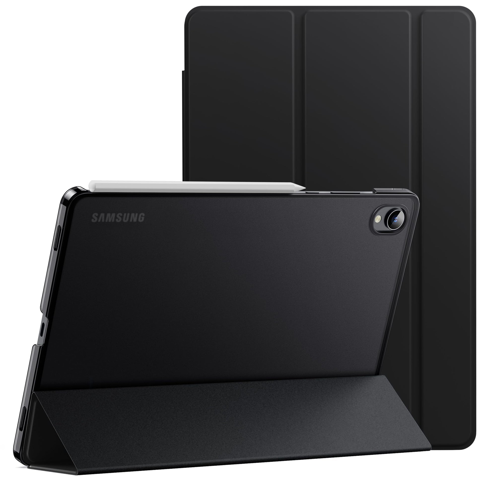 JETech Case for Samsung Galaxy Tab S11, Translucent Back Tri-Fold Stand Protective Tablet Cover, Support S Pen Pairing, Auto Wak