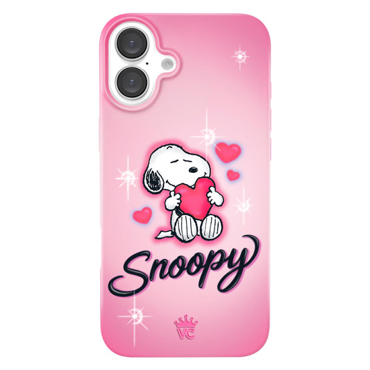 VELVET CAVIAR x Snoopy Phone Case for iPhone 16 Plus - Compatible with MagSafe [10ft Drop Tested] - Pink, Snoopy Be Mine