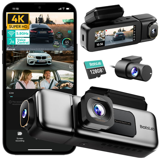 Botslab 4K 3 Channel Dash Cam