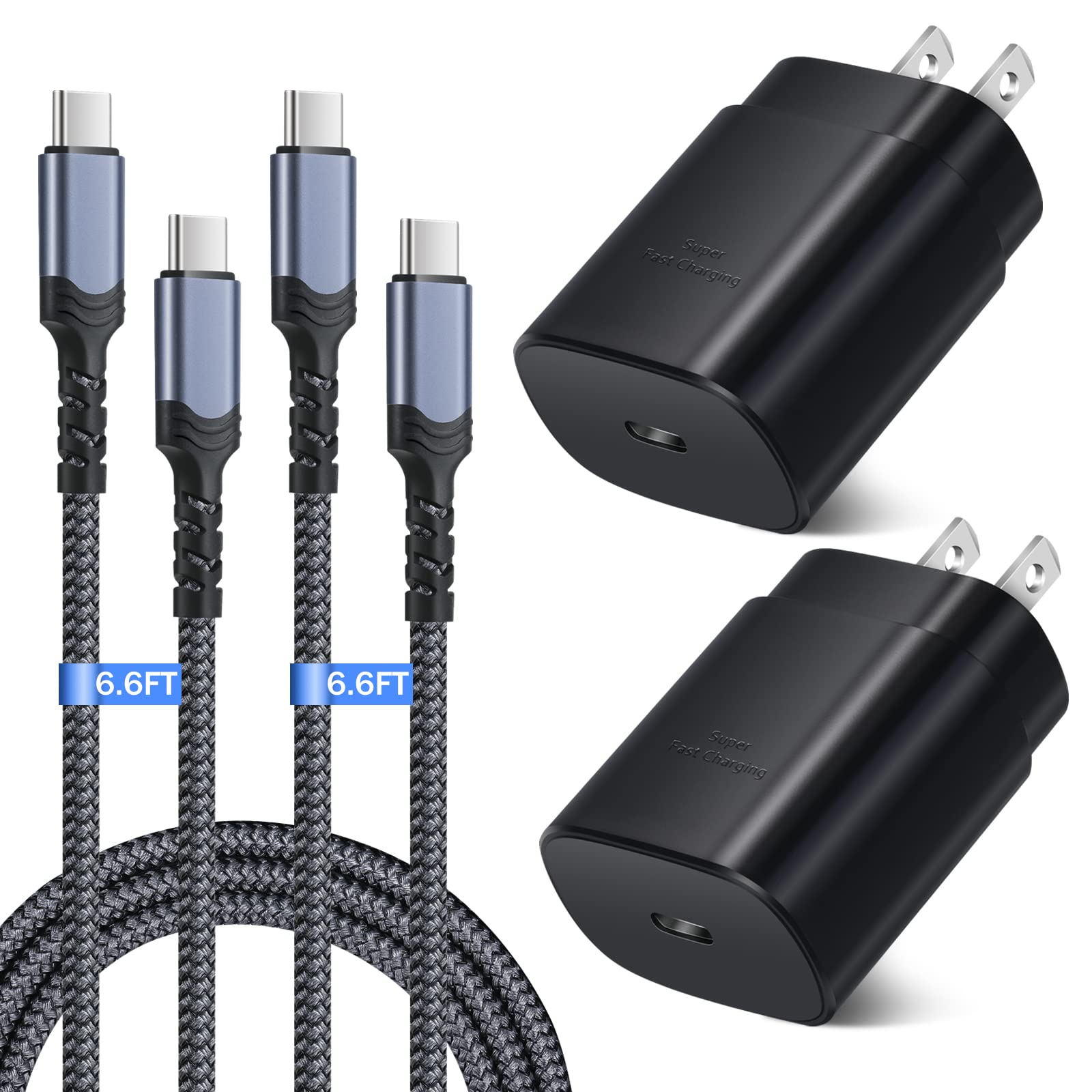 USB C Wall Charger,Costyle 25W Super Fast Charger Type C Charging Block+6.6FT USB C to C Cable for Samsung Galaxy S24/S25 Ultra/
