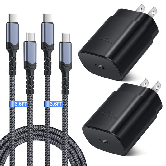 USB C Wall Charger,Costyle 25W Super Fast Charger Type C Charging Block+6.6FT USB C to C Cable for Samsung Galaxy S24/S25 Ultra/
