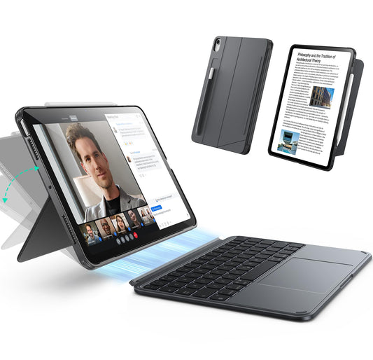 ESR for iPad Air 11 (M3/M2) & 10.9 (5th/4th Gen) Case with Keyboard, Magnetic Detachable Keyboard, Portrait/Landscape Modes, Lar