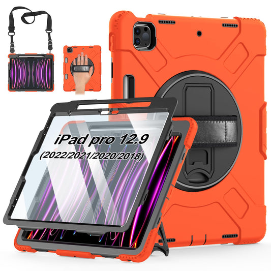 Case for iPad Pro 12.9 2022/2021/ 2020/2018: Cover for iPad Pro 12.9 6th/ 5th/ 4th/ 3rd Generation with Screen Protector- Stand-