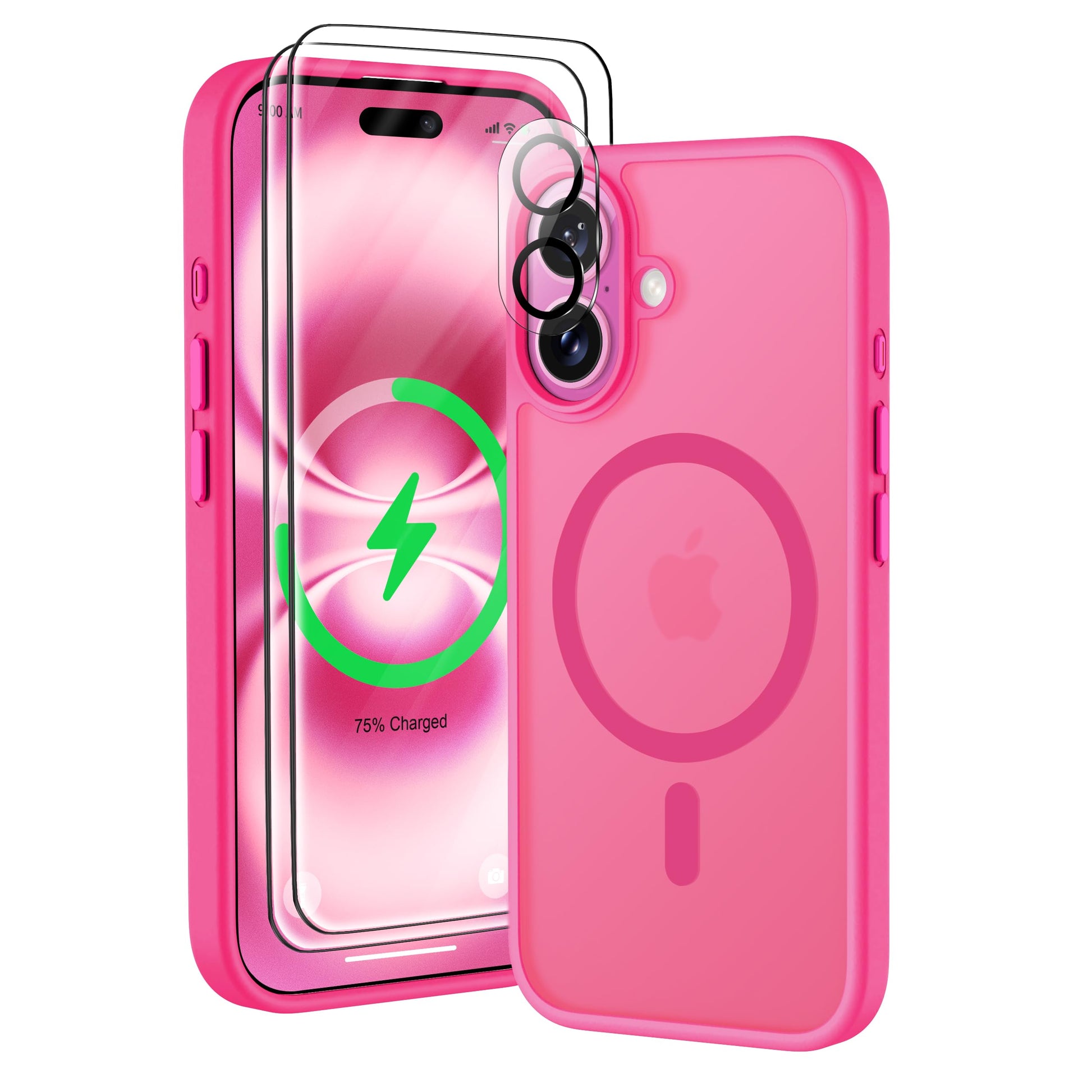 ORETECH Magnetic for iPhone 16 Case, [Compatible with MagSafe] [2 Pcs Screen Protectors + Camera Lens Protector] [15 FT Drop Pro