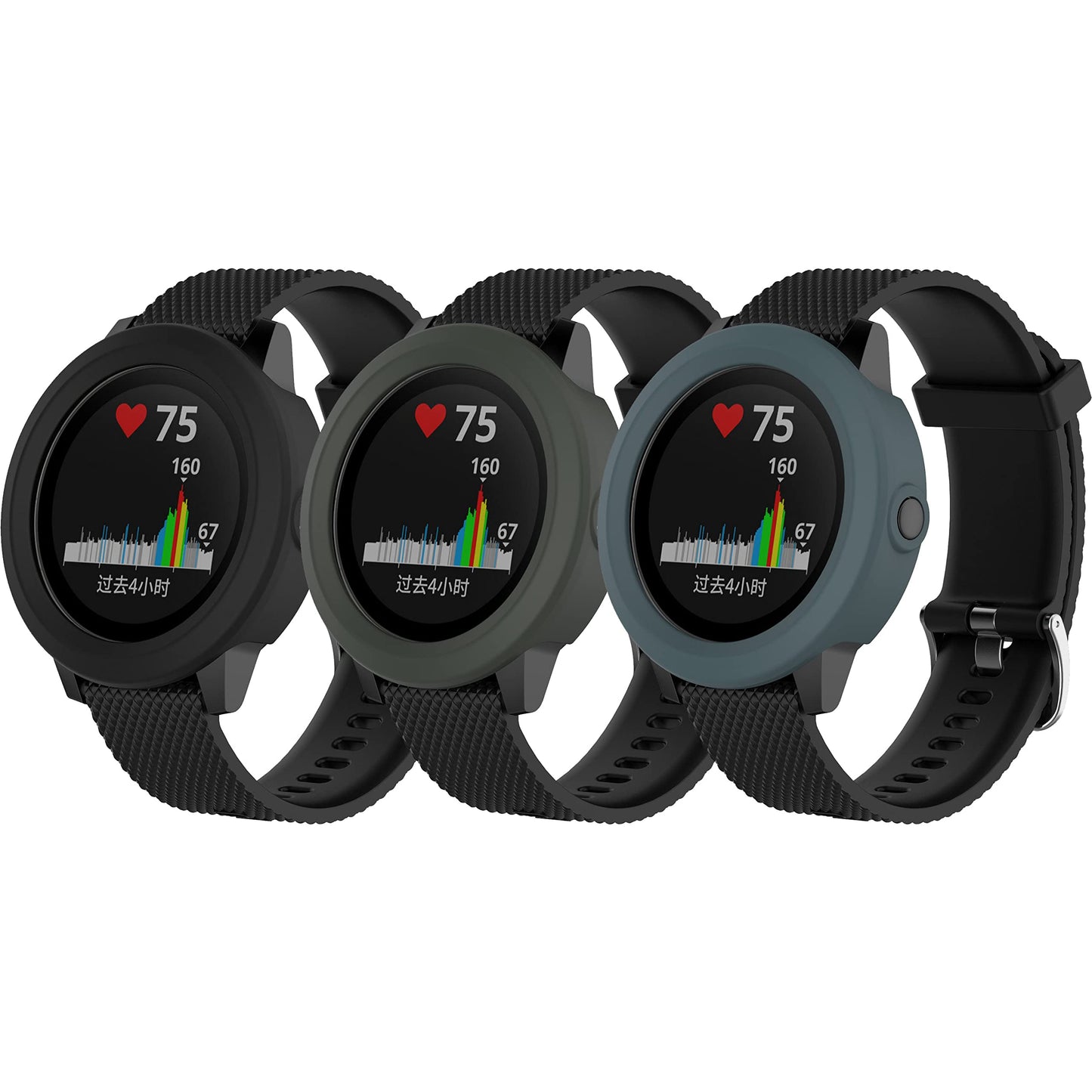 RunTech Compatible for Garmin Vivoactive 3 Watch Protective Case, Soft Silicone Case Cover Protector Sleeve for Vivoactive 3 Ban