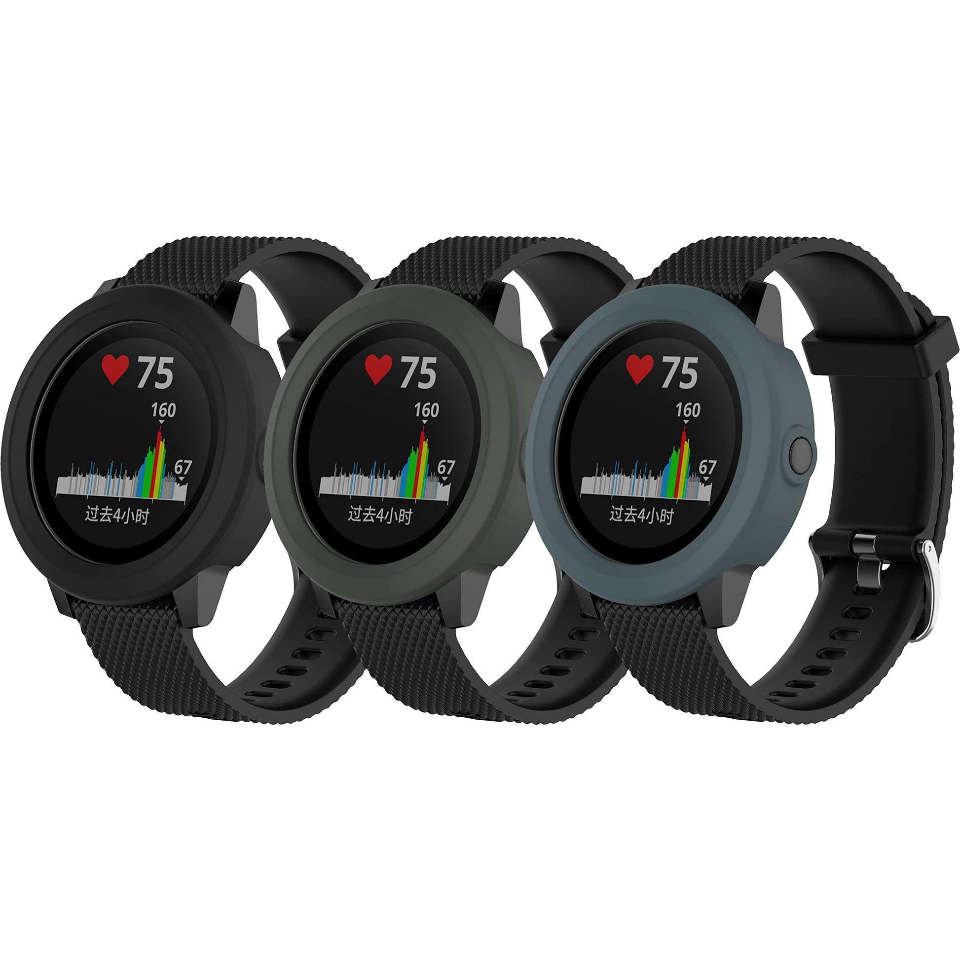 RunTech Compatible for Garmin Vivoactive 3 Watch Protective Case, Soft Silicone Case Cover Protector Sleeve for Vivoactive 3 Ban