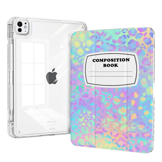 Clear Case for ipad Air 13 inch M3 2025 & M2 2024, ipad Pro 12.9 6th/5th/4th/3rd Generation with Pencil Holder, Trifold Stand Sh