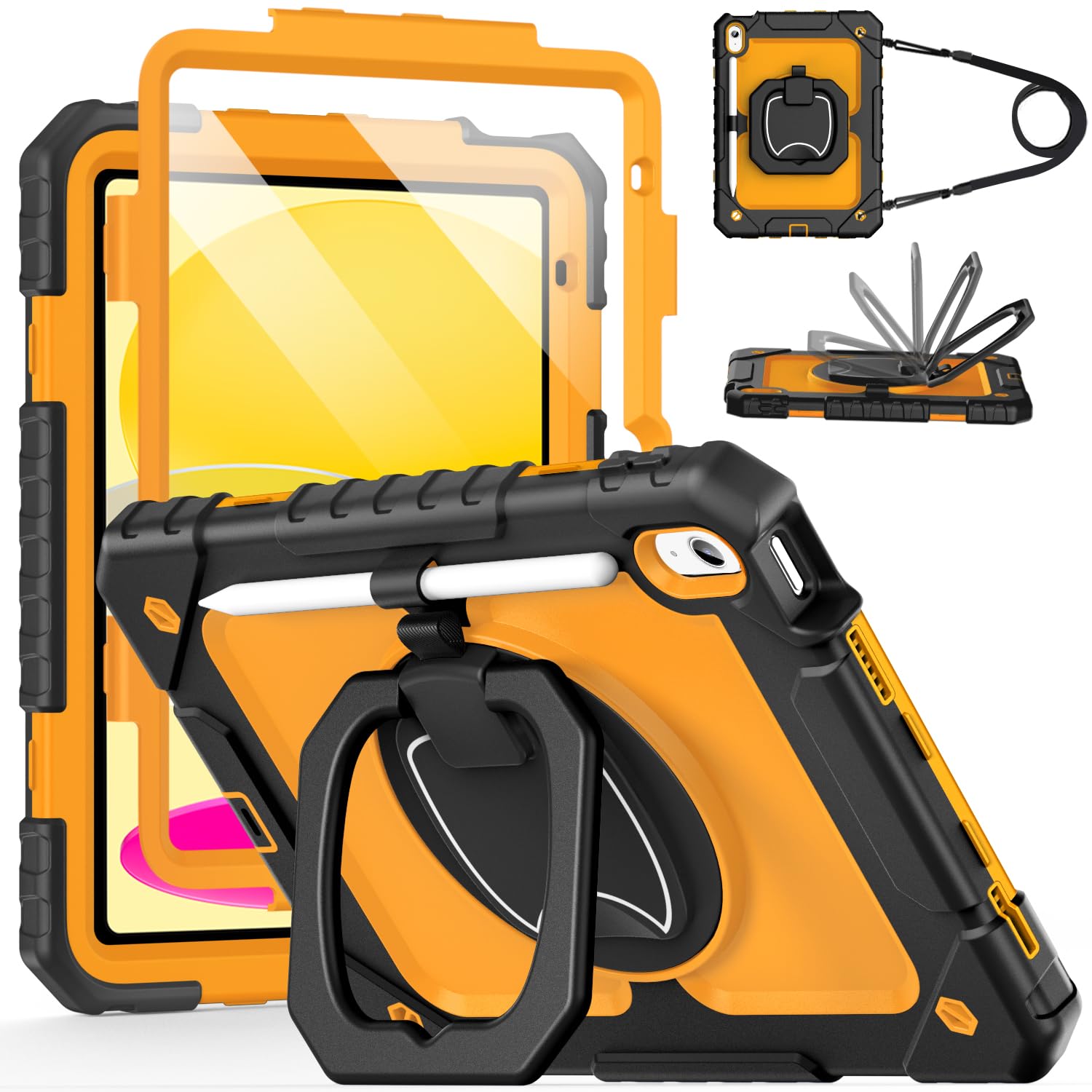 Cantis Case for iPad (A16) 11th/ 10th Generation 11/10.9 Inch 2025/2022, Shockproof Case for iPad 11 with Screen Protector/Rotat
