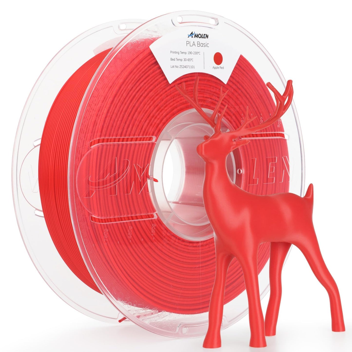 AMOLEN 3D Printer Filament - 1.75mm High-Speed PLA, 1KG/2.2lb, Blue, Smooth & Non-Tangle, Fits Most FDM 3D Printers, Up to 500mm