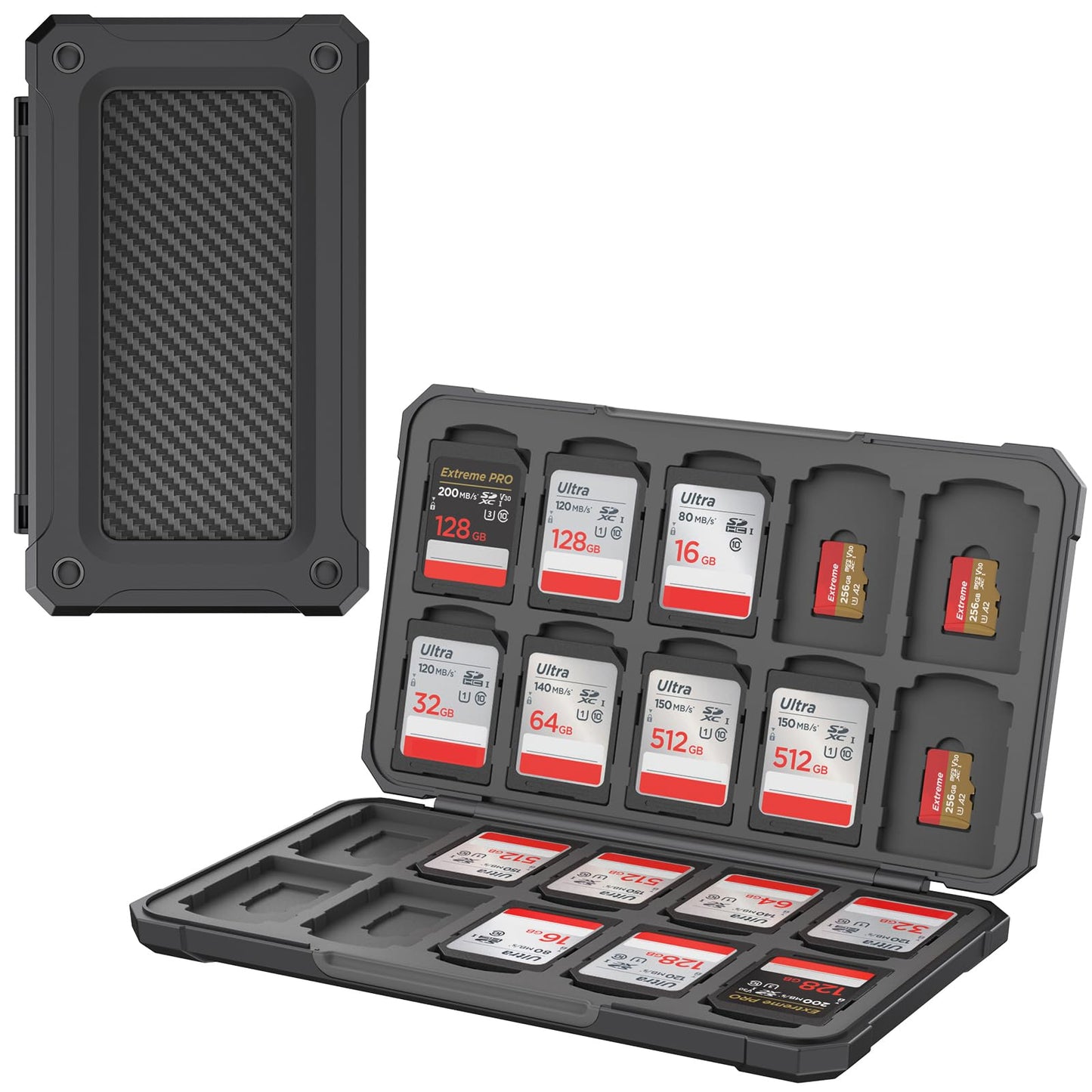 THELIFELICIOUS SD Card Holder Memory Card Case for SD/TF Cards, Memory Storage Organizer for 20 SDXC SDHC and 20 TF Cards