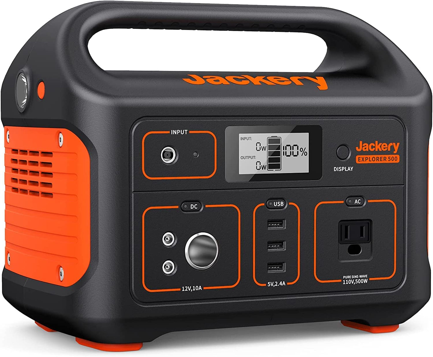 Jackery Solar Generator 500, 518WH Power Station with SolarSaga100W Solar Panel, Mobile Lithium Battery Pack for Holiday RV Camp