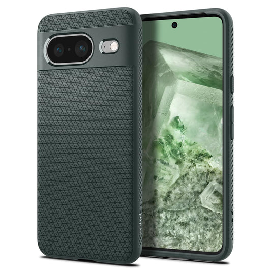 Spigen for Pixel 8 Case, Liquid Air (2023) [No Magnet Ring] [Military-Grade Protection] - Abyss Green