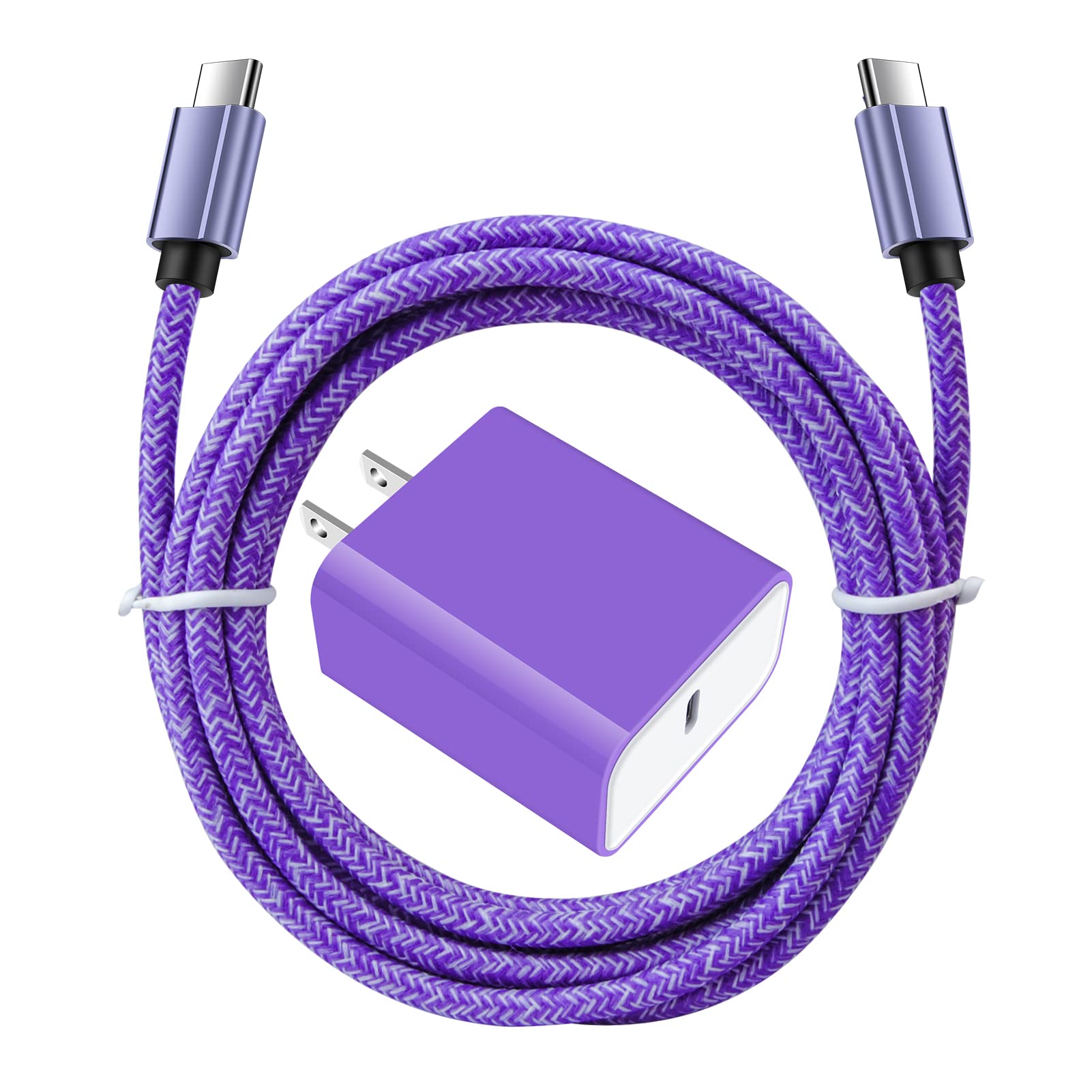 20W Type C Fast Charging Block, 6ft Android Phone Charger Cable for Samsung Galaxy A16 A15 A14 5G A54 A35 A53 A13 S25 S24 S23, U