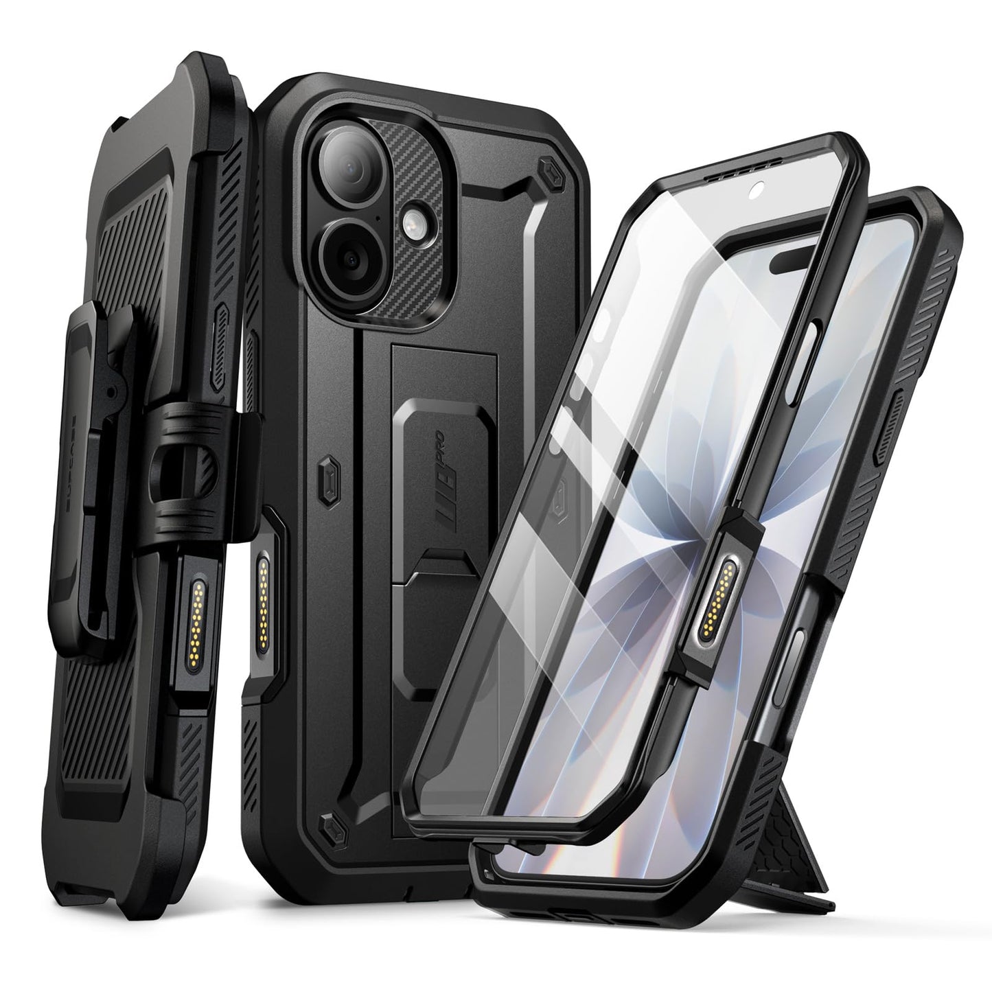 SUPCASE for iPhone 17 Case with Camera Control Button (Unicorn Beetle Pro), [Built-in Kickstand & Screen Protector] [Military-Gr