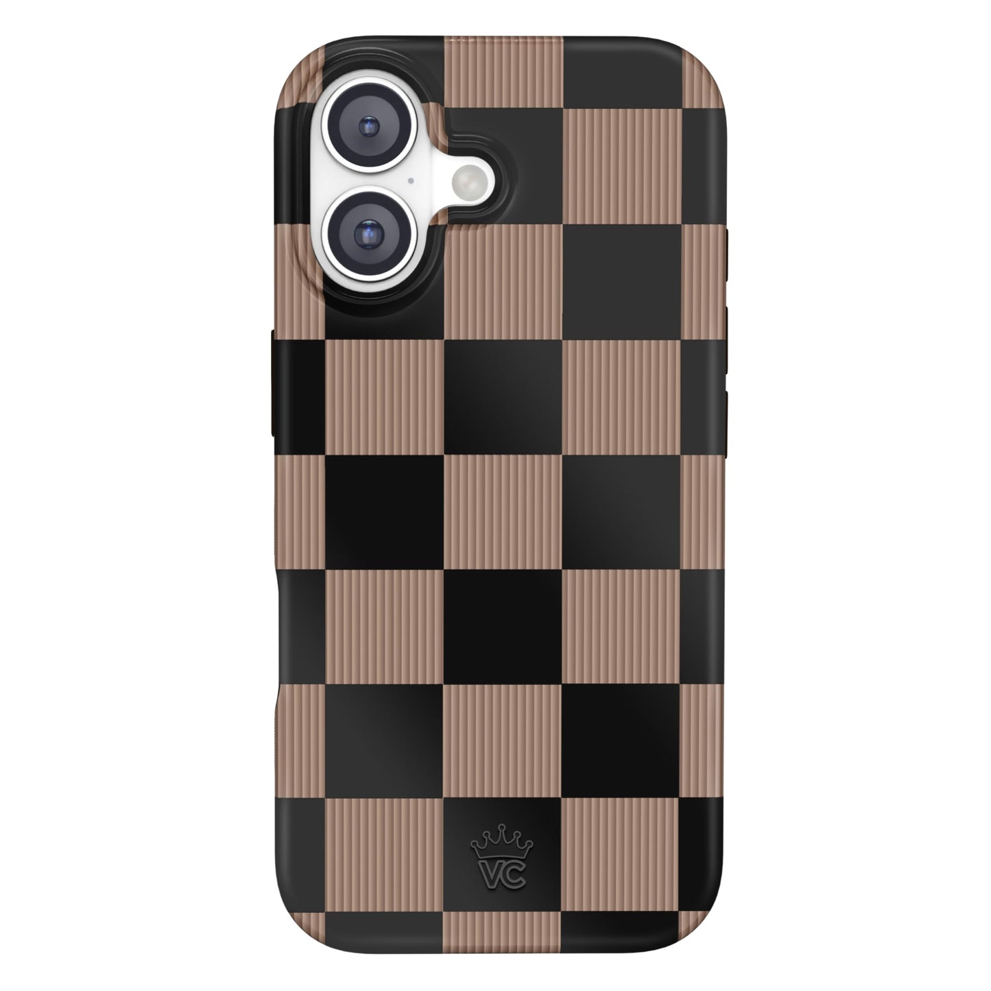 VELVET CAVIAR Case for iPhone 17 | Compatible with MagSafe | 10ft Drop Tested | Protective Designer Cases | Mocha Vibe Checkered