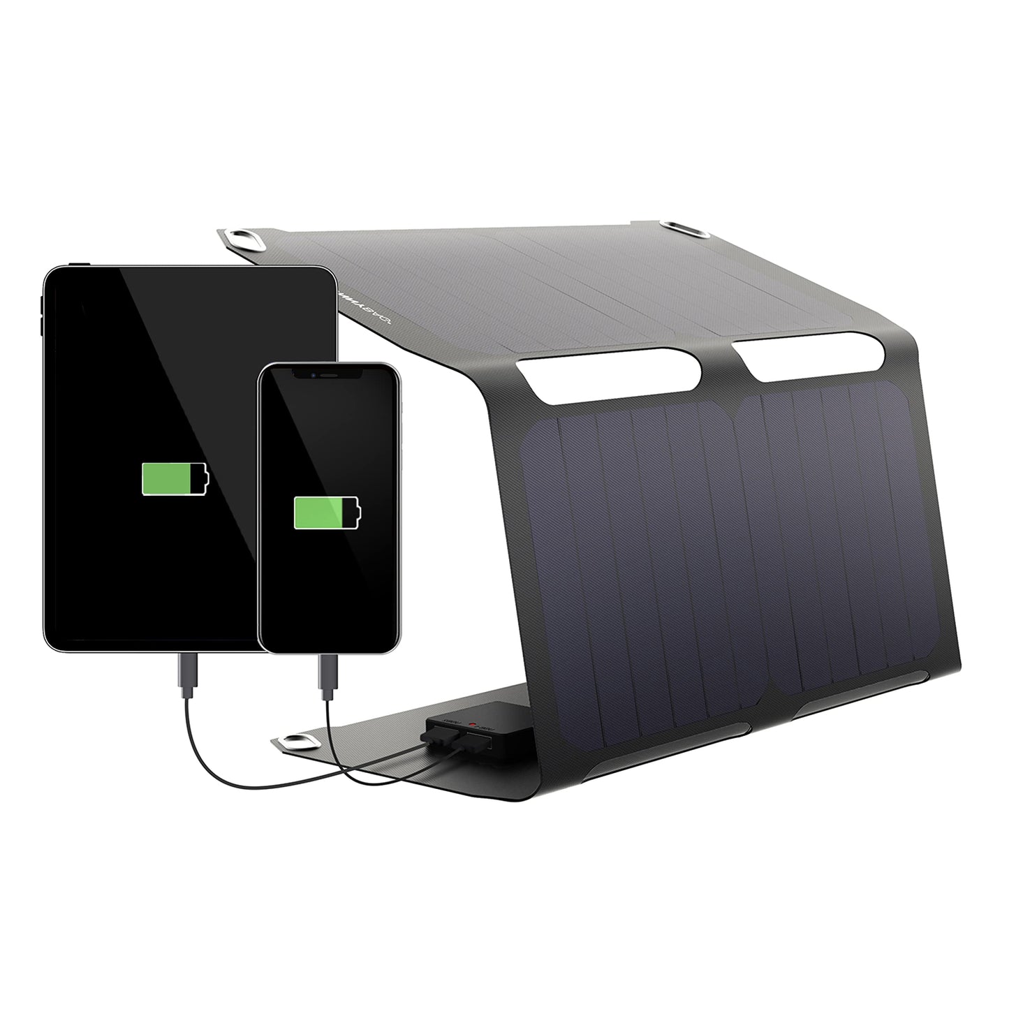 Sunnybag SUNBOOSTER 21 Portable Solar Charger with 21 Watt Foldable Efficient Waterproof 2 USB Outputs Mobile Phone Tablet Power