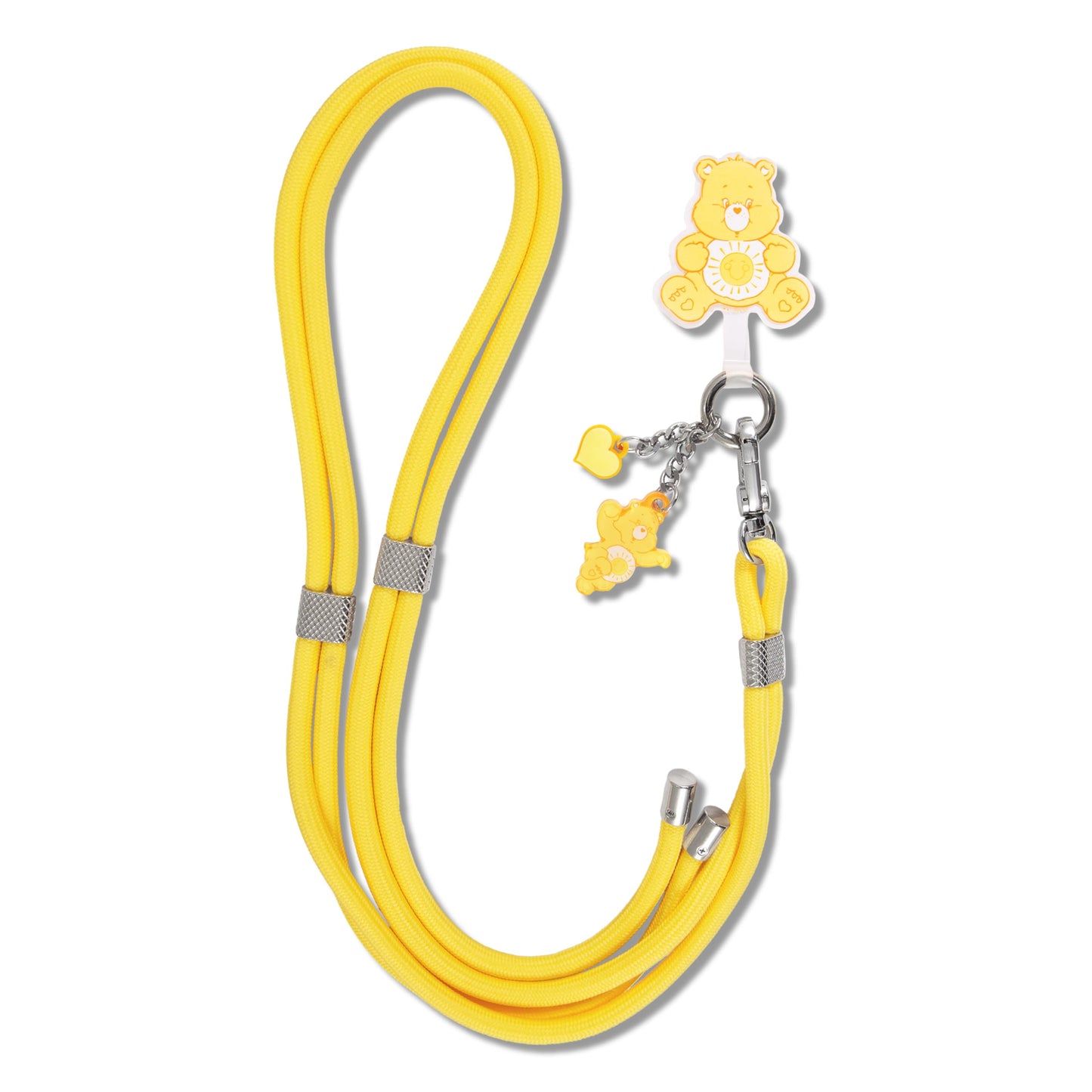 Sonix x Care Bears | Crossbody Phone Strap with Charms | Adjustable, Universal Cell Phone Rope Strap Lanyard | Yellow Cord | Fun