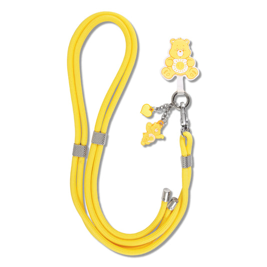 Sonix x Care Bears | Crossbody Phone Strap with Charms | Adjustable, Universal Cell Phone Rope Strap Lanyard | Yellow Cord | Fun