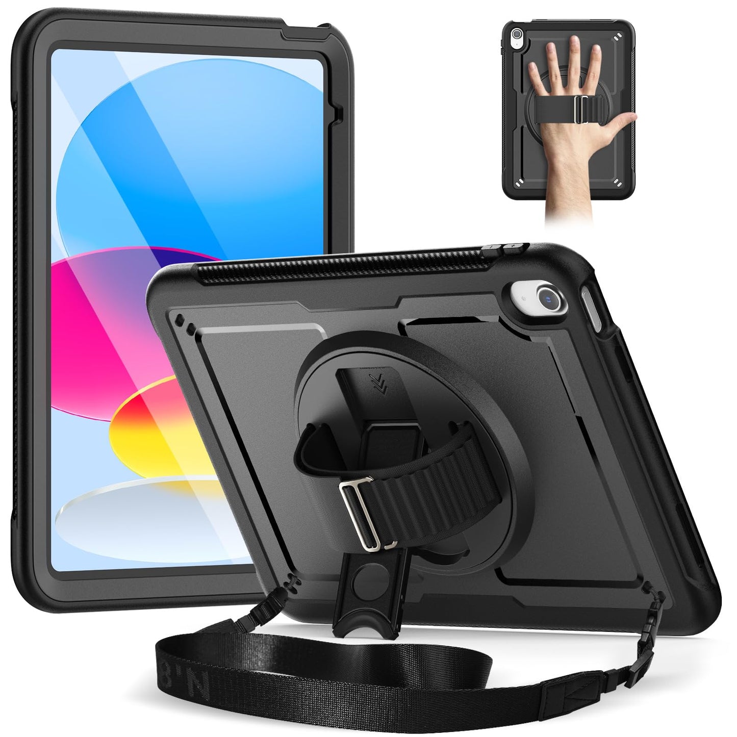 Timecity Case for iPad (A16) 11th Generation 11 inch 2025/ iPad 10th Generation 10.9 inch 2022: Full-Body Protective Case with S