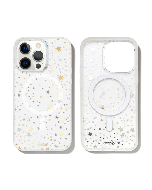 Sonix Phone Case for iPhone 13 Pro Max / 12 Pro Max | Compatible with MagSafe | 10ft Drop Tested | Clear Case with Gold + Silver