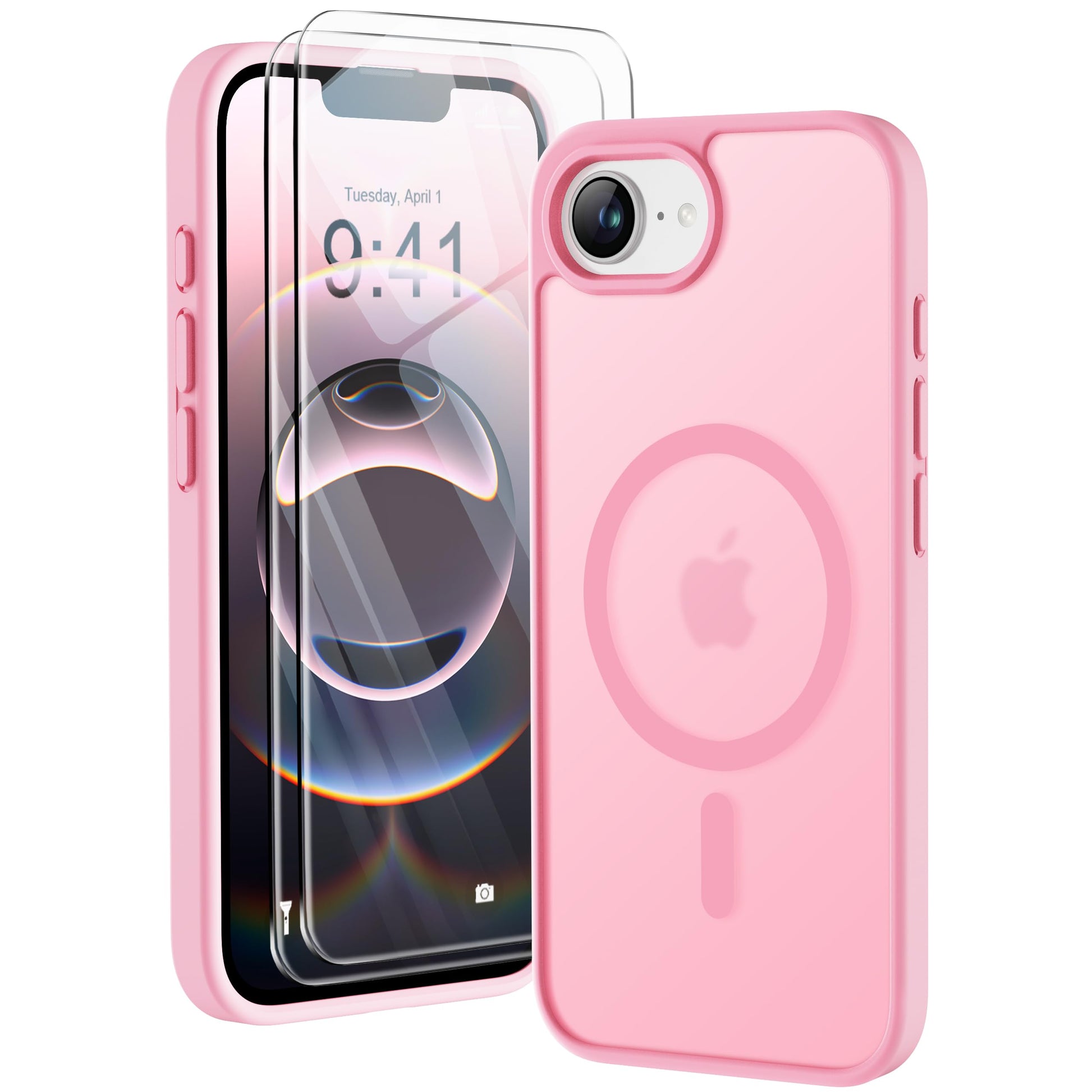 ORETECH Magnetic for iPhone 16e Case, [Compatible with MagSafe] [2 Pcs Screen Protectors+ Camera Lens Protector] [15 FT Drop Pro
