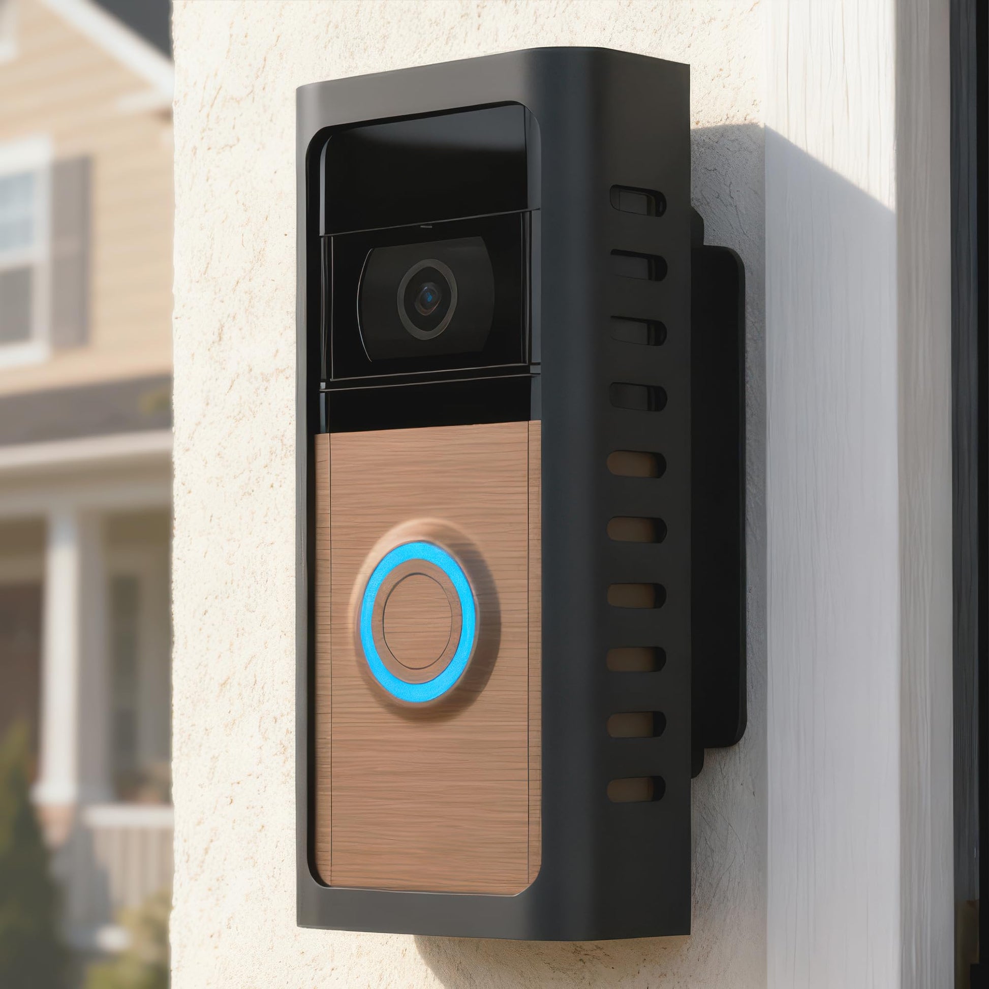 Anti-Theft Doorbell Angle Mount - 2026 New Upgraded Steel Metal Adjustable Bracket for R-ing Battery Video Doorbell 1/2/3/3 Plus