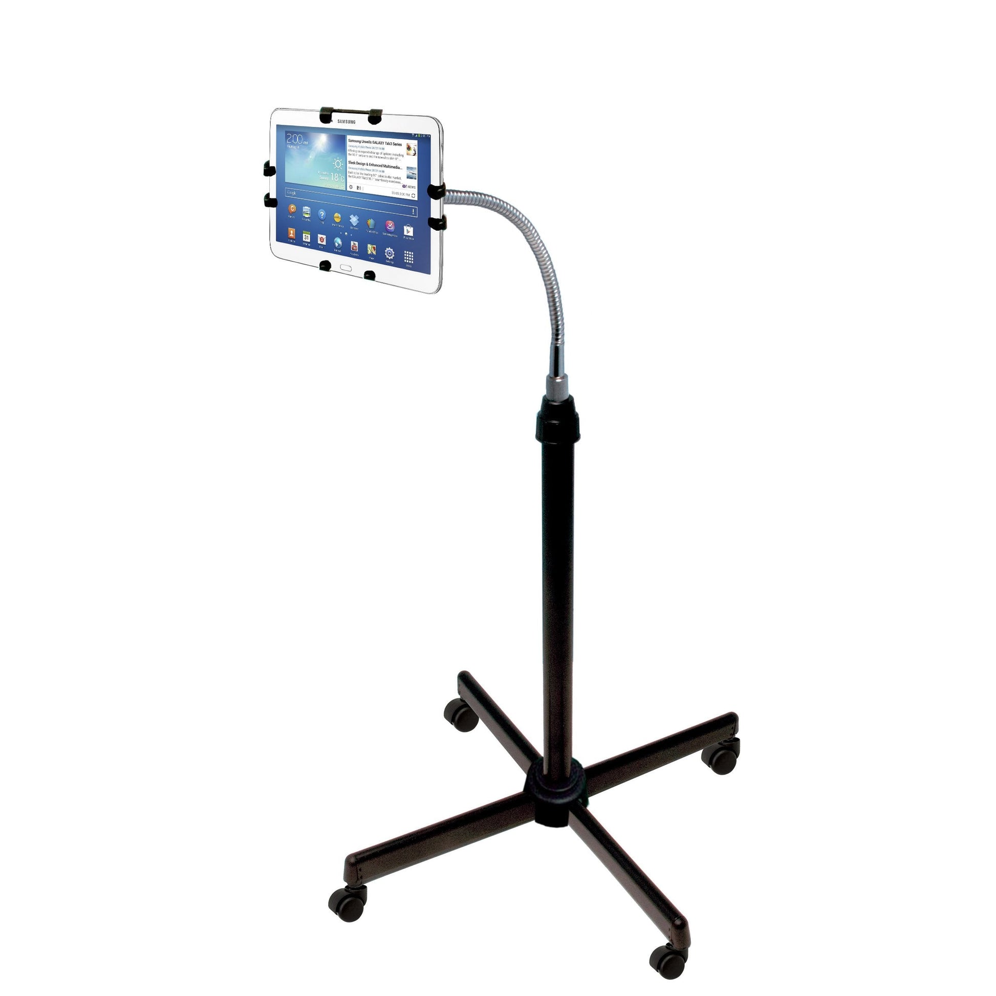 Universal Floor Stand - CTA Universal Height-Adjustable Gooseneck Floor Stand for iPad 11 A16 - iPad Air 11 / 13 - Pro 11-Inch -