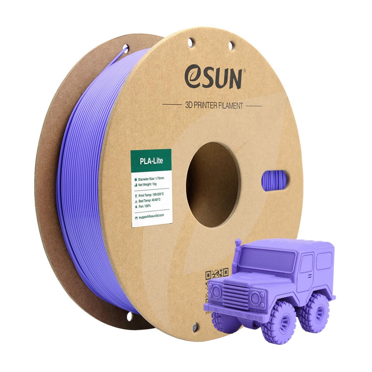 eSUN PLA Filament, 3D Printing PLA Lite Filament 1.75mm Dimensional Accuracy +/- 0.03mm, 1kg Carboard Spool (2.2lbs) 3D Printer