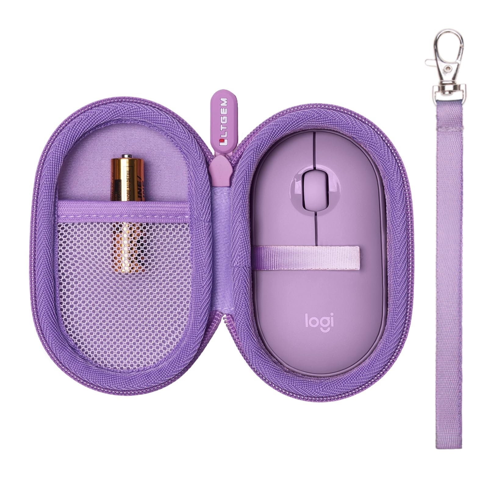 LTGEM Case Compatible with Logitech POP & Pebble Mouse 2 M350s/M350/M355/M340/i345 Mouse, Purple(Case Only)