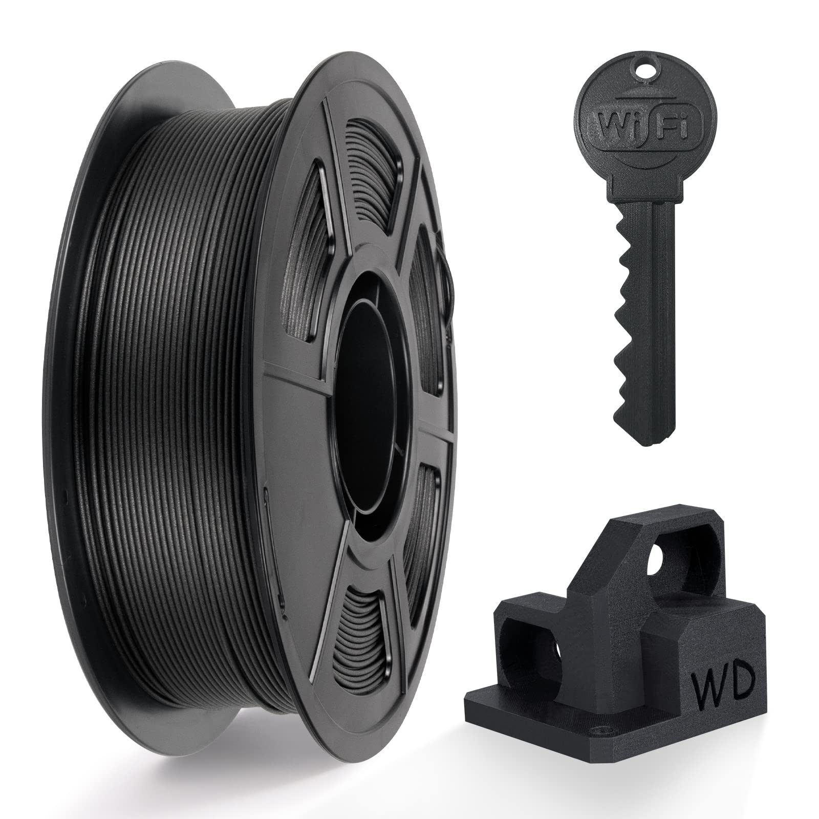 IEMAI PETG Carbon Fiber Filament 1.75mm Black 1kg, Reinforced PETG CF 3D Printer Filament, Heat-Resistant, High Strength & Rigid