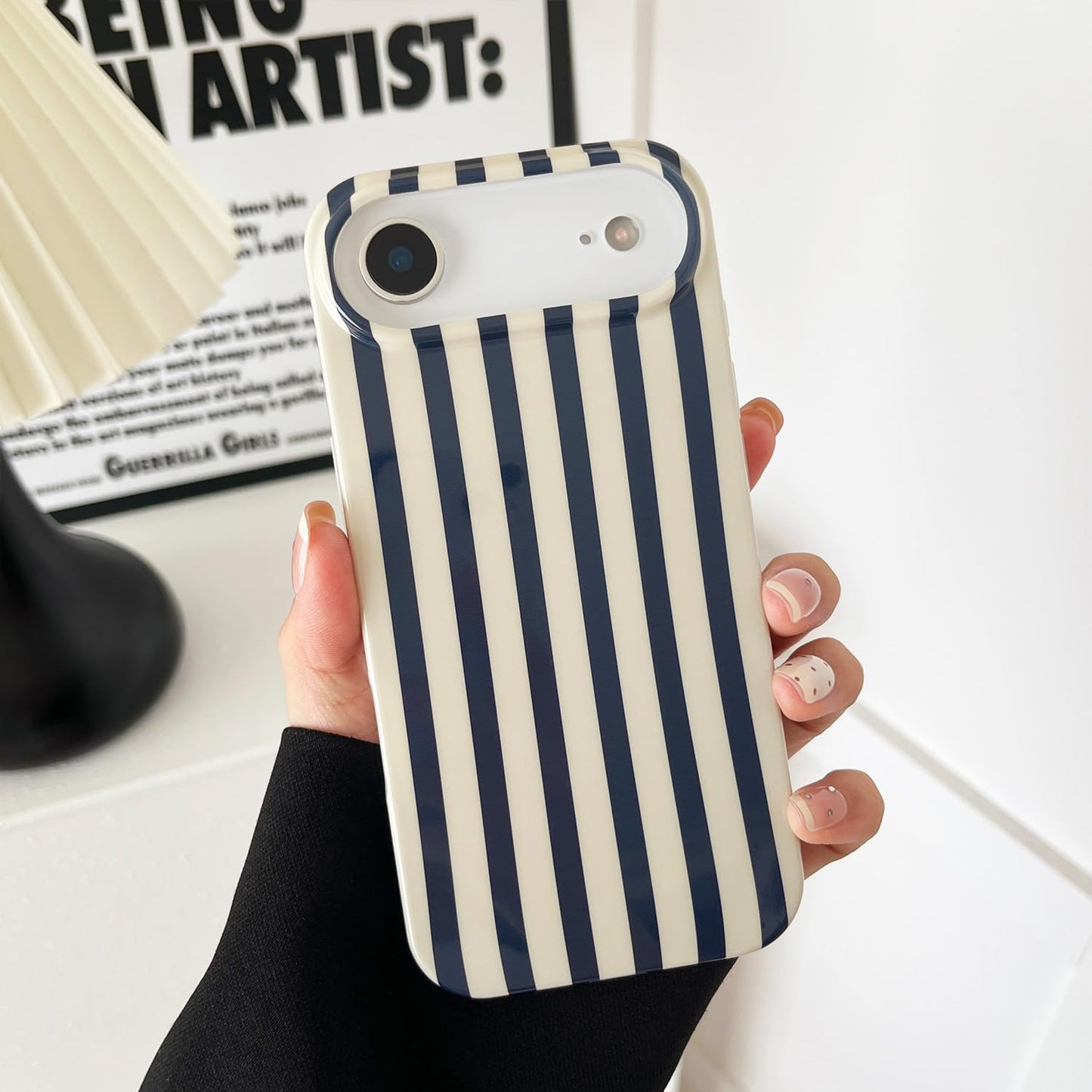 ZTOFERA for iPhone 17 Air Case with Geometric Vertical Stripes,Cute Fashion Simple Line Pattern for Women Men,Soft TPU Slim Glos