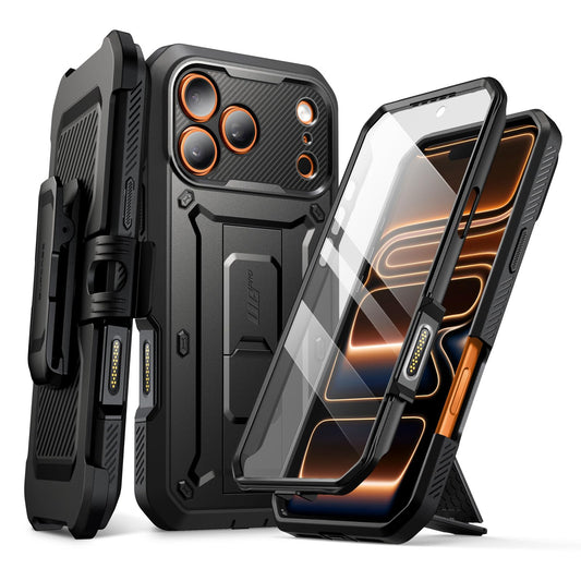 SUPCASE for iPhone 17 Pro Case with Camera Control Button (Unicorn Beetle Pro), [Built-in Kickstand & Screen Protector] [Militar