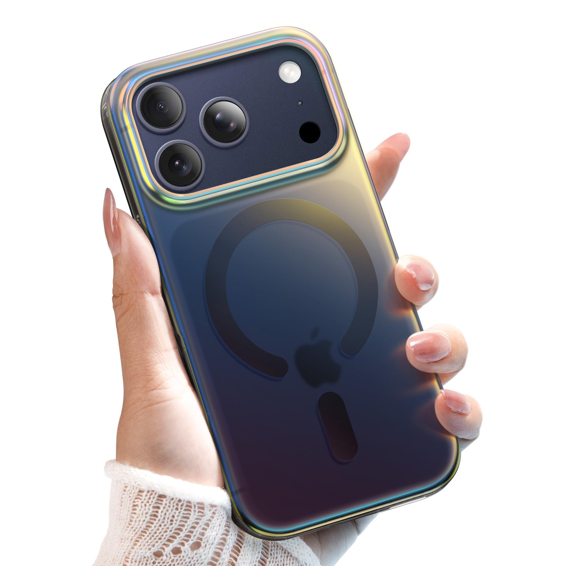 JETech Iridescent Case for iPhone 17 Pro Max 6.9-Inch Compatible with MagSafe, Cute Unique and Aesthetic Design, Colorful Fluore