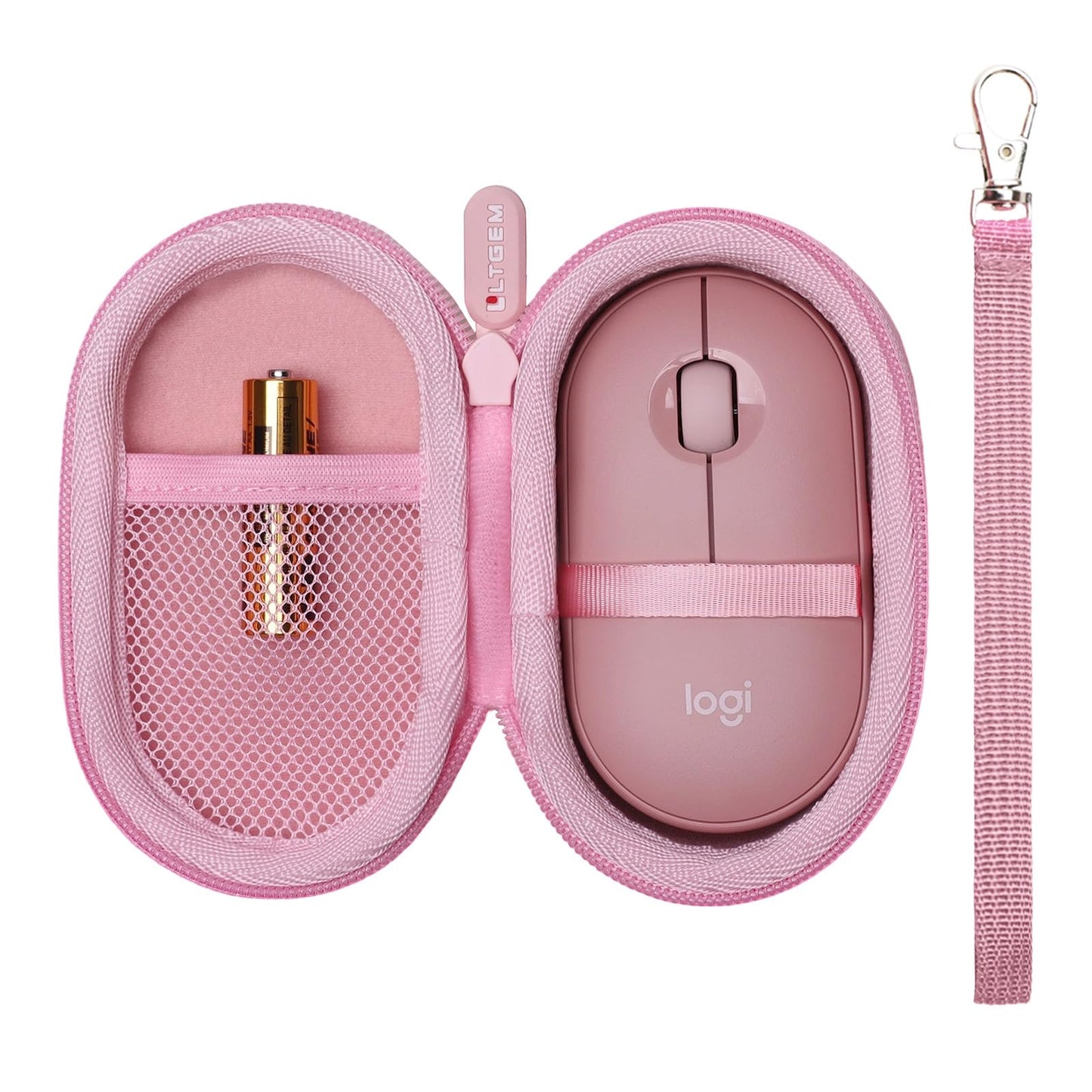 LTGEM Case Compatible with Logitech POP & Pebble Mouse 2 M350s/M350/M355/M340/i345 Mouse, Pink(Case Only)