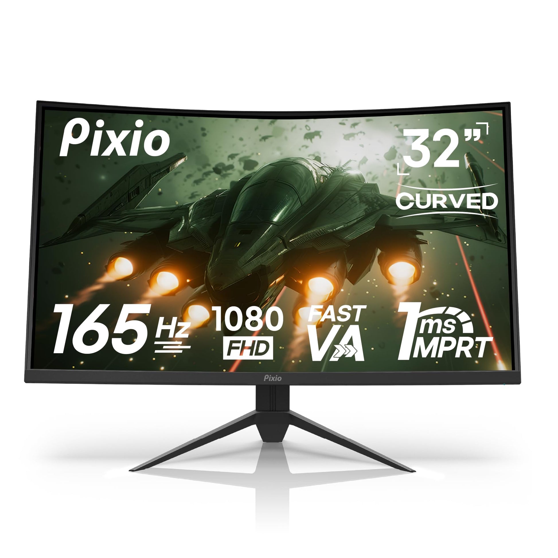 Pixio PXC325 Curved Gaming Monitor 32" FHD 165Hz 1500R VA Panel Black 1ms Adaptive Sync HDR