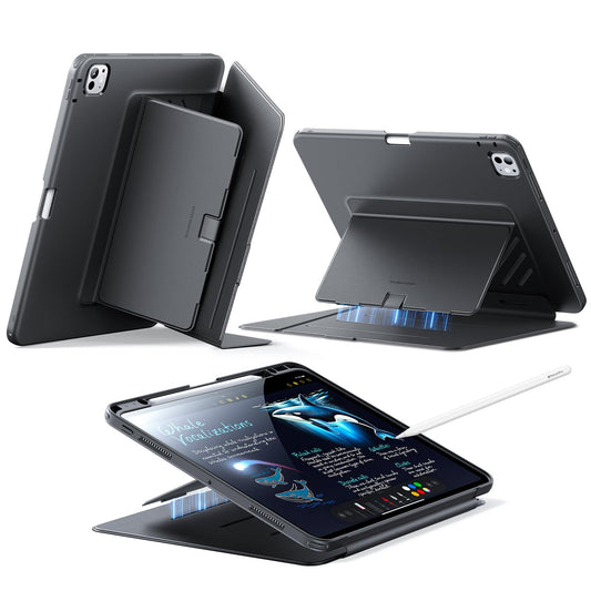 ESR for iPad Pro 13 Inch Case (M5/M4) 2025/2024, Vertical Stand Cover, Multi Stand Angles, Ultra-Stable Case with Pencil Holder,