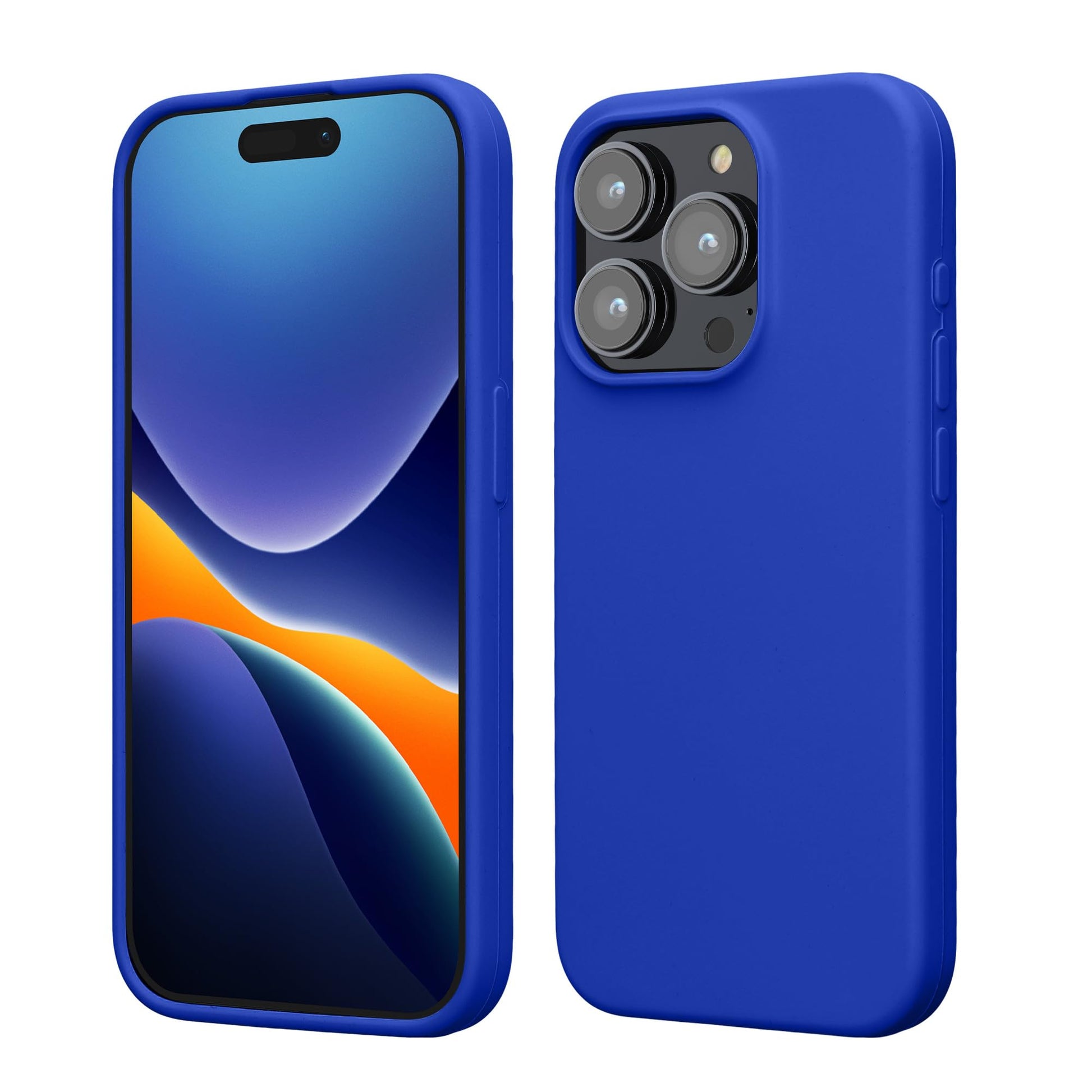 kwmobile Case Compatible with iPhone 15 Pro Max Case - Slim Soft TPU Silicone Cover - Baltic Blue
