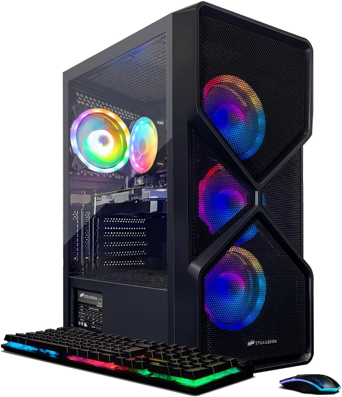 STGAubron Gaming PC Computer Desktop, Intel Core i5-9400F up to 4.1G, GeForce RTX 2060 6G, 16GB DDR4, 1TB SSD, WiFi 6, BT 5.2, R