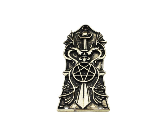 Guyker 1 Pcs Guitar Head Cover 3 Holes, Zinc alloy Guitar Truss Rod Cover for GIB LP Style Guitar Accessories Parts, JA3003, Anc